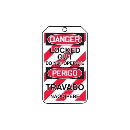 Accuform Danger, RP-Plastic, 3-1/4 in Width, , 5 PK TMP230PTM